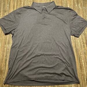 Onia Short Sleeve Polo Golf Shirt Polyester Spandex Blend Gray Men’s Size L